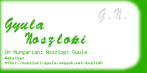 gyula noszlopi business card